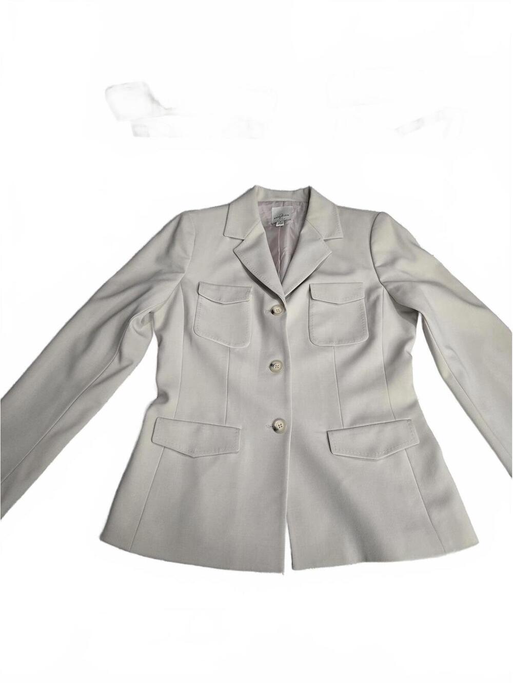 Anne Klein Women's Cream Suit Jacket Blazer Size 8